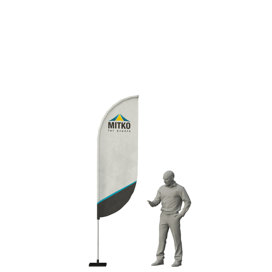 Reklamní vlajka Rider M (80x250 cm) s hliníkovým stožárem